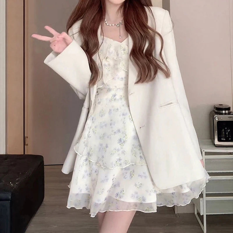 Women Floral Camis Dress Summer Fashion Sexy Sleeveless V Neck Slim Dress Sweet Ruffles Chic Elegant Female Vestidos