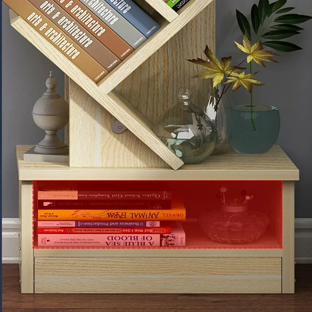 Tree-Shaped Wooden Bookshelf – Floor Standing