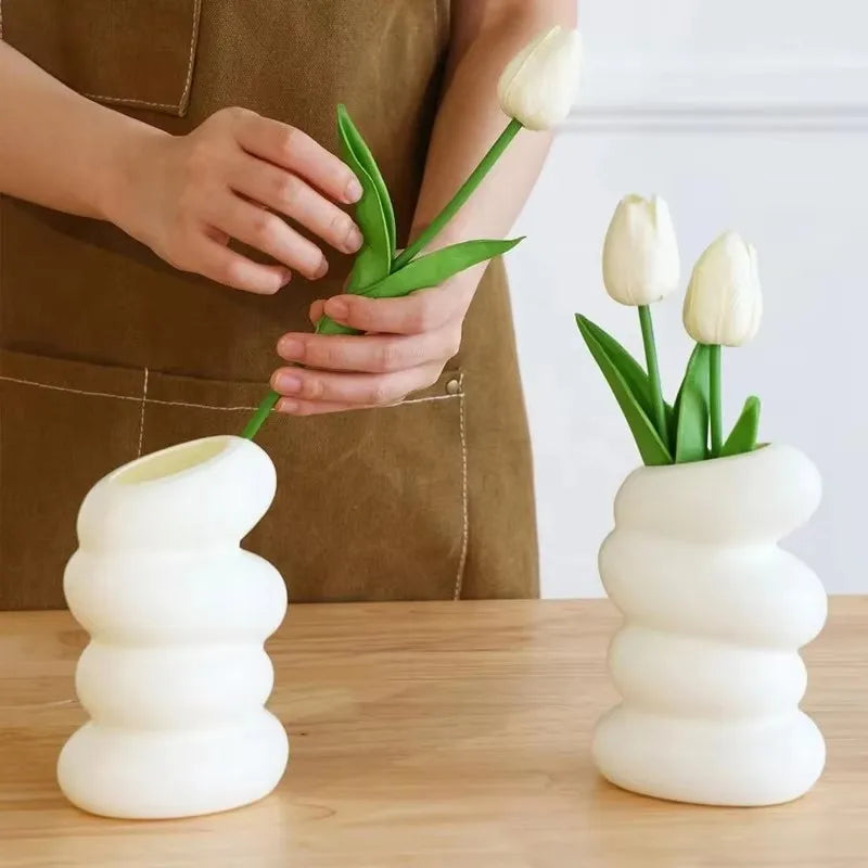 Nordic Spiral Plastic Vase
