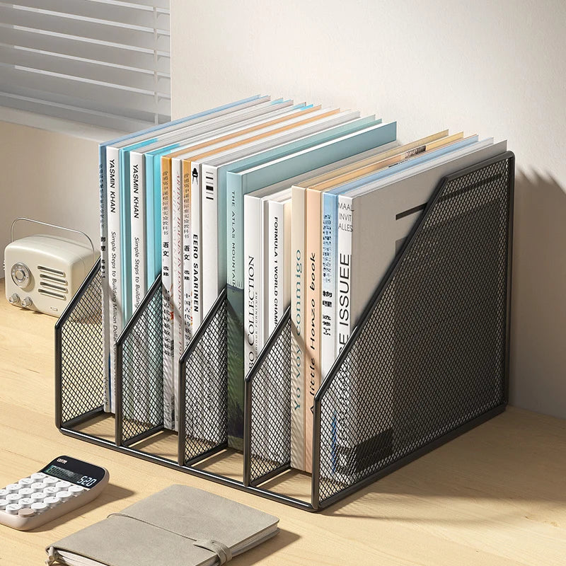 Metal Desk File Rack – Standing Organizer