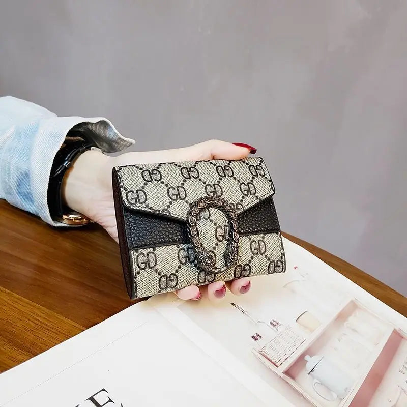 New Style Women's Short Wallet Female Student Three-Fold  Fashionable Mini Small Multi-Card Slot Card Holder