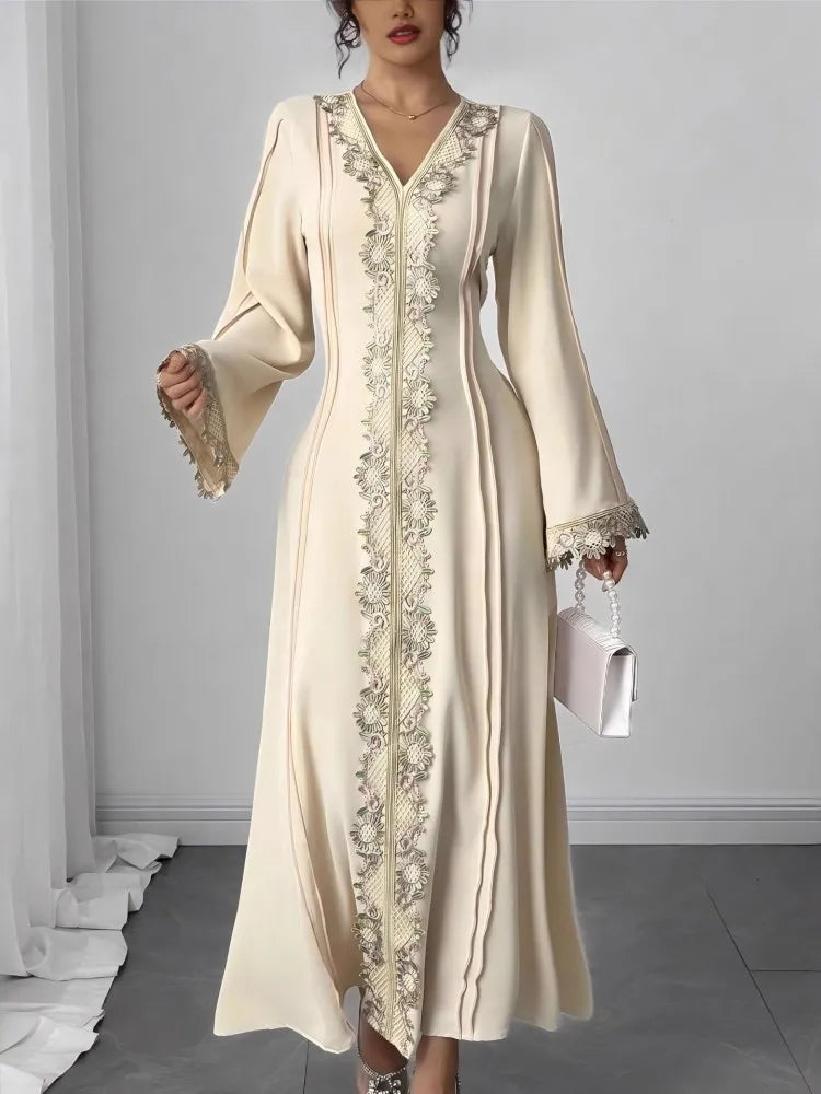 African Dresses For Women Elegant Spring Autumn Long Sleeve Dashiki Maxi Dress Ladies Traditional African Clothing Fairy Dreaes