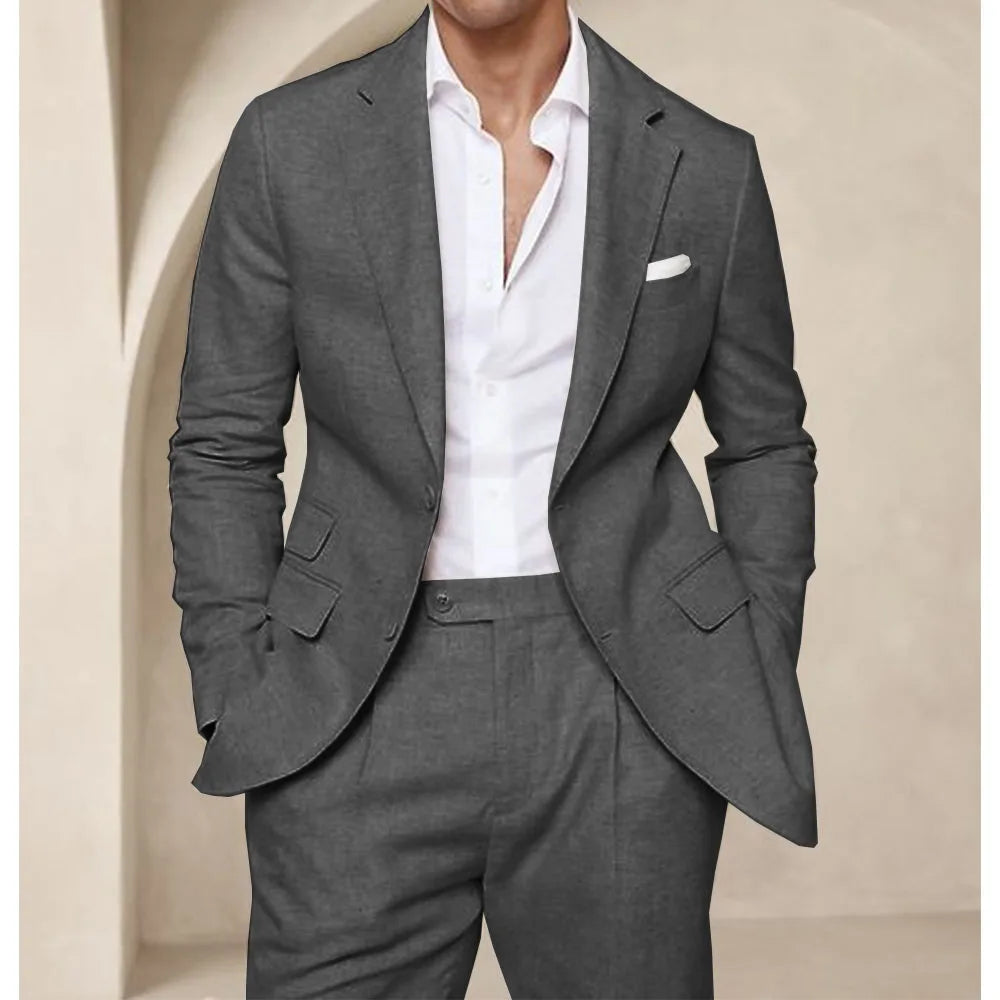 Men’s Summer Linen Suit