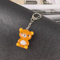 Kawaii Rilakkuma Easy Bear Keychains Lazybear Doll Bag Clothing Puller Phone Rope Keyrings Accessories Pendants Couple Gifts
