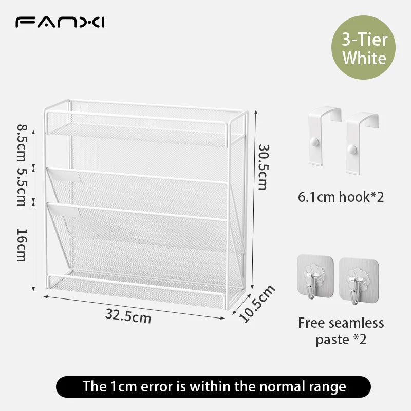 Mesh Desk Organizer – 3 Compartments, Black