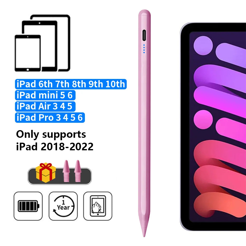 iPad Pencil Stylus – Palm Rejection & Power Indicator