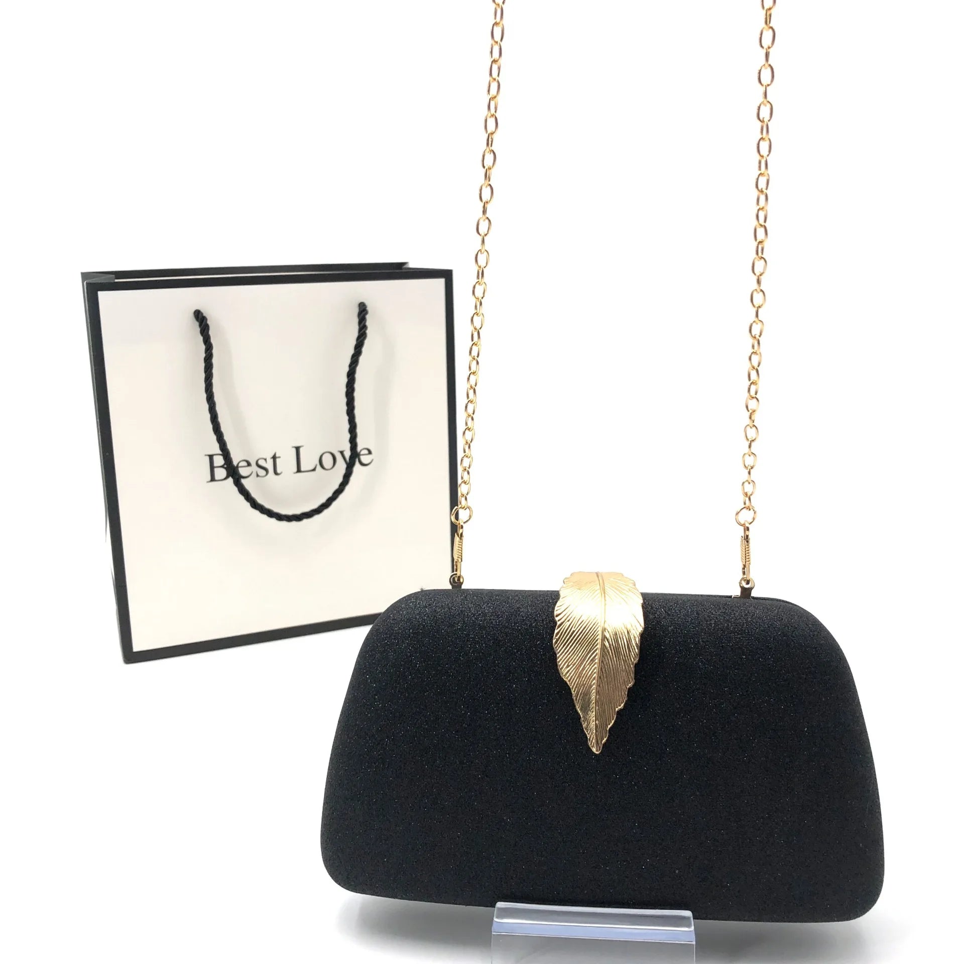 Elegant Evening Clutch Bag with Chain Strap in Acrylic for Women Suitable for Banquets And Cross-Border Events Hard Shell Squ...