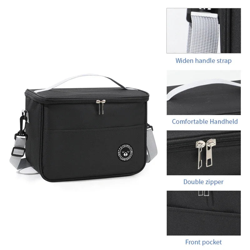 Insulated Lunch Tote Bag – Thickened Aluminum Foil Bento Bag for Office & Students