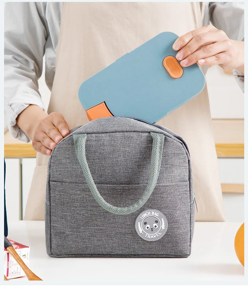 Insulated Bento Lunch Bag – Aluminum Foil Thermal Meal Tote for Students