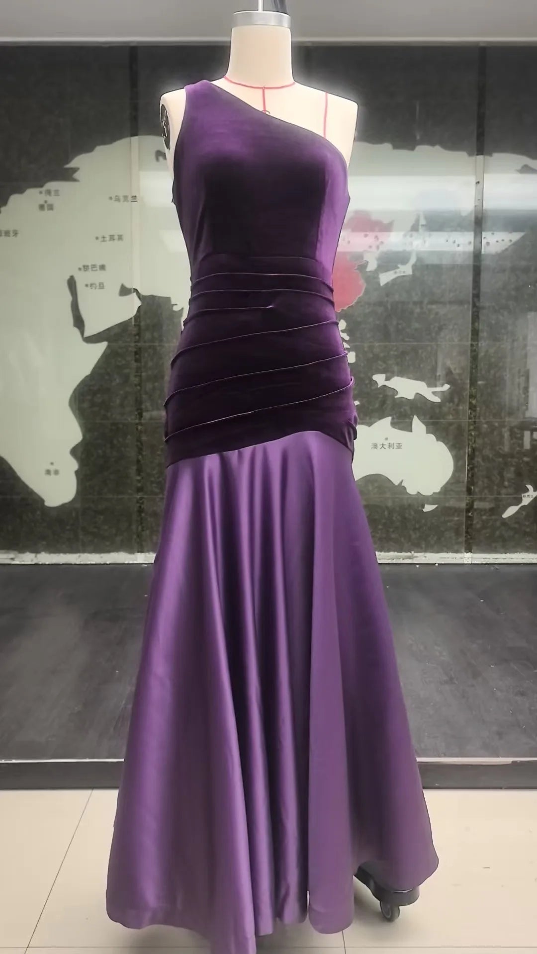 Elegant Party Dresses Women Fashion Waist Slim A-line Spliced Long Dress Female Off-shoulder Velvet Patchwork Evening Gown