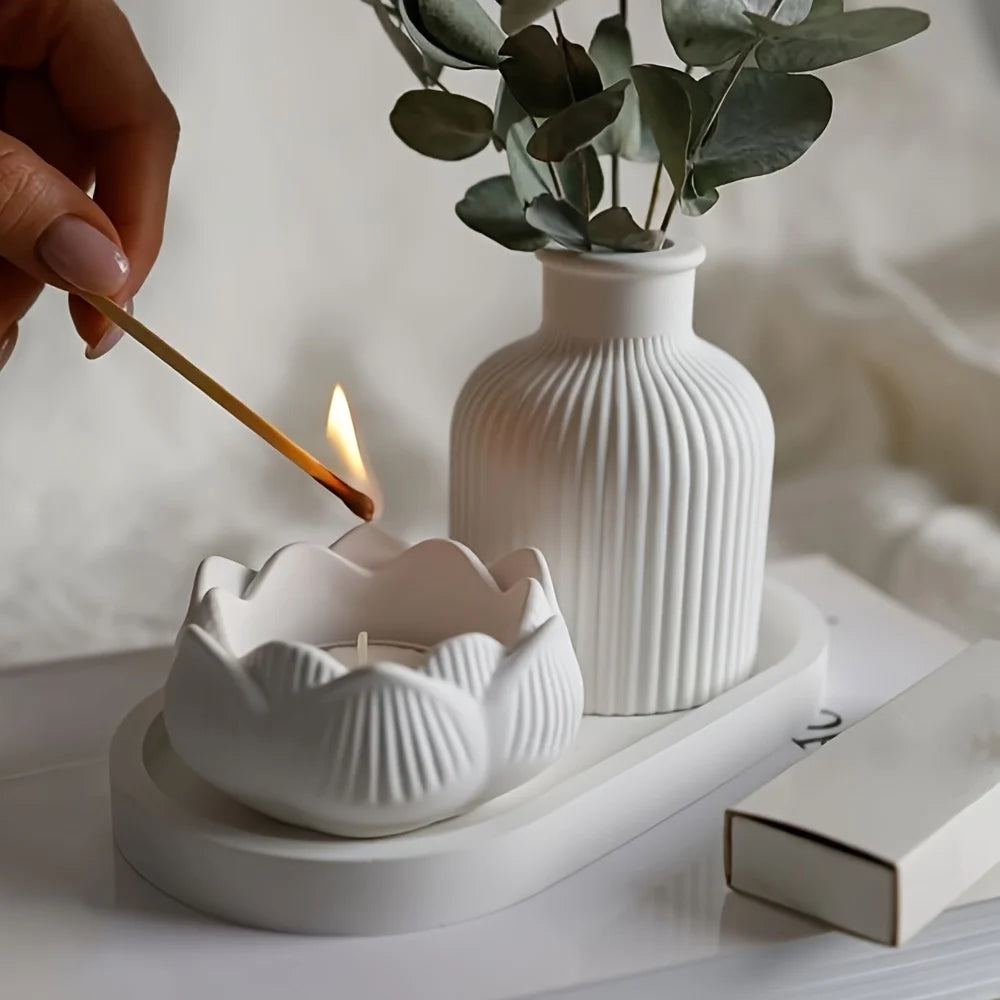 3pcs Silicone Mold Set – Vase, Coaster & Lotus