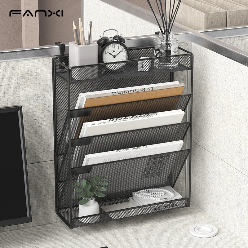 Mesh Desk Organizer – 3 Compartments, Black