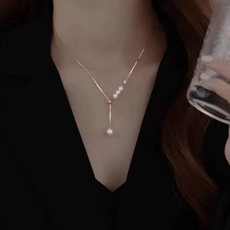 Pearl Beads Choker Necklace