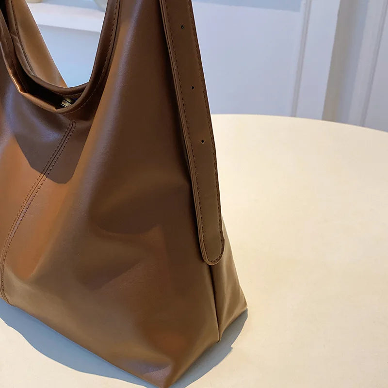 New Retro Women’s Tote Bag – Simple Large Shoulder Handbag