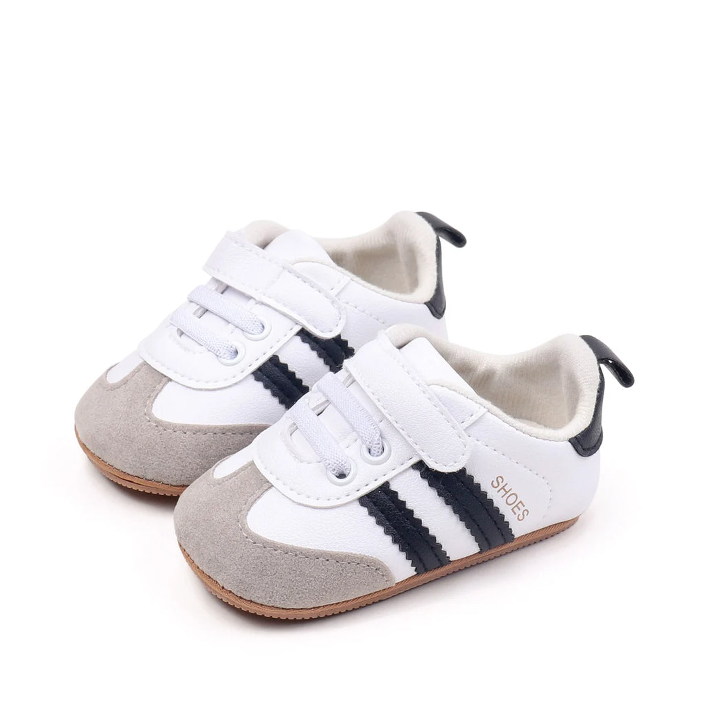 2025 Baby First Walking Shoes – Unisex PU Leather Toddler Sneakers 0-18M