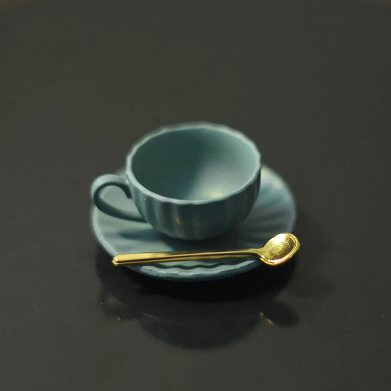 Miniature French Coffee Cup & Saucer Set