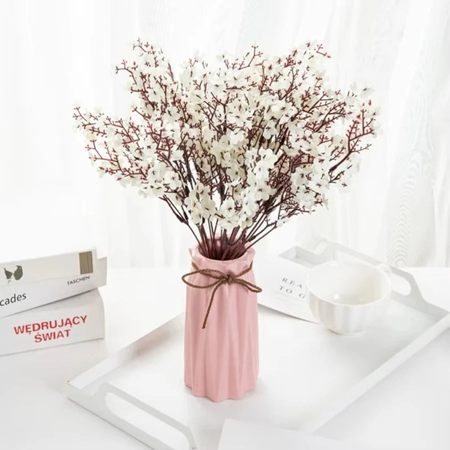 Artificial Silk Gypsophila Peach Flower – Home & Wedding Decor