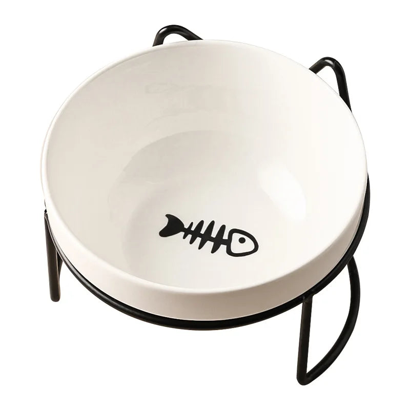 Ceramic Double Pet Bowl – Cervical Protection