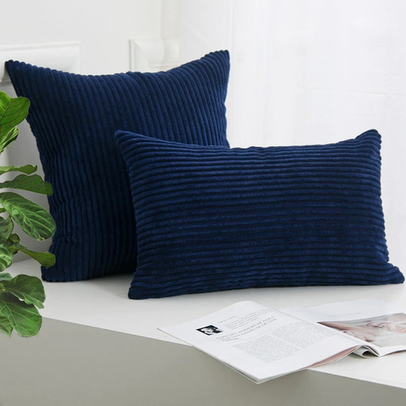 Corduroy Striped Cushion Cover 30x50/40/45/50/55/60cm Soft Comfortable Throw Pillow Case For Living Room Sofa Home Decoration