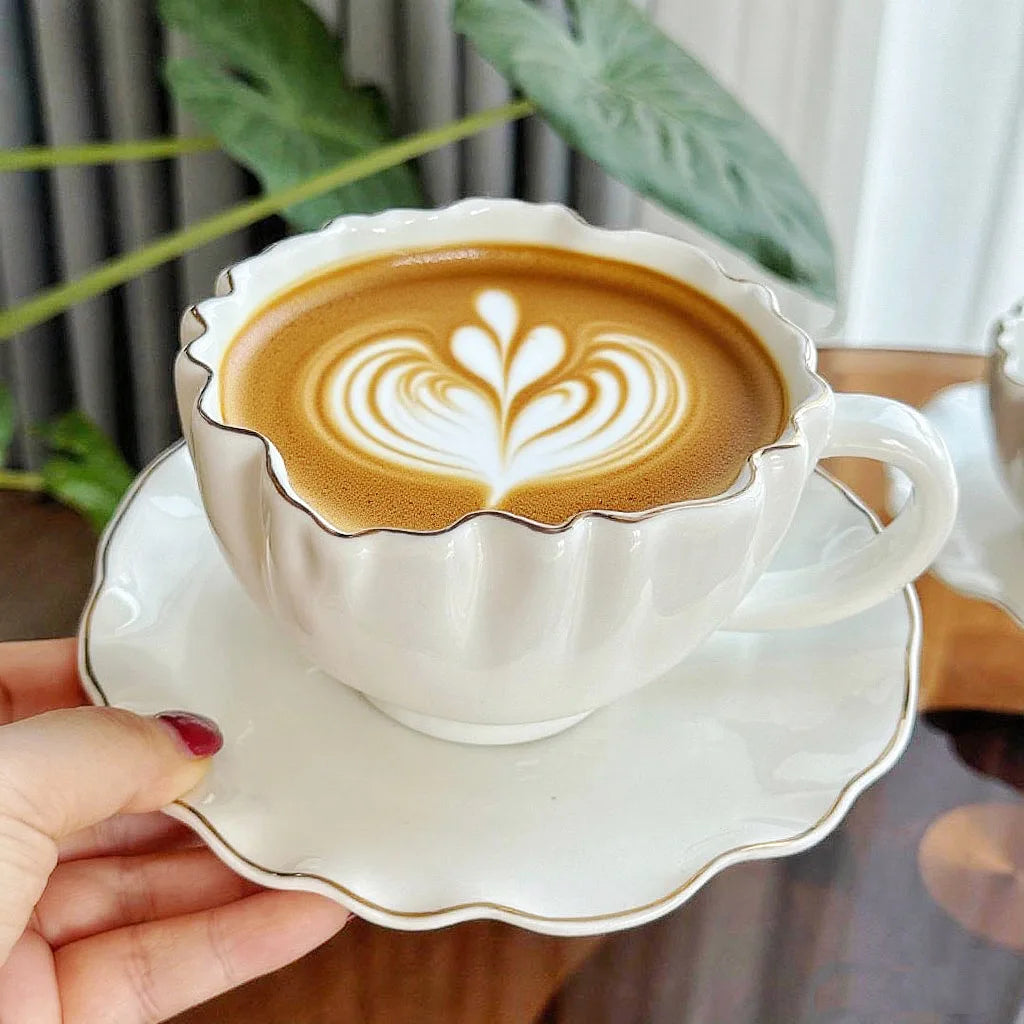 European Style Ceramic Coffee Cup Set
