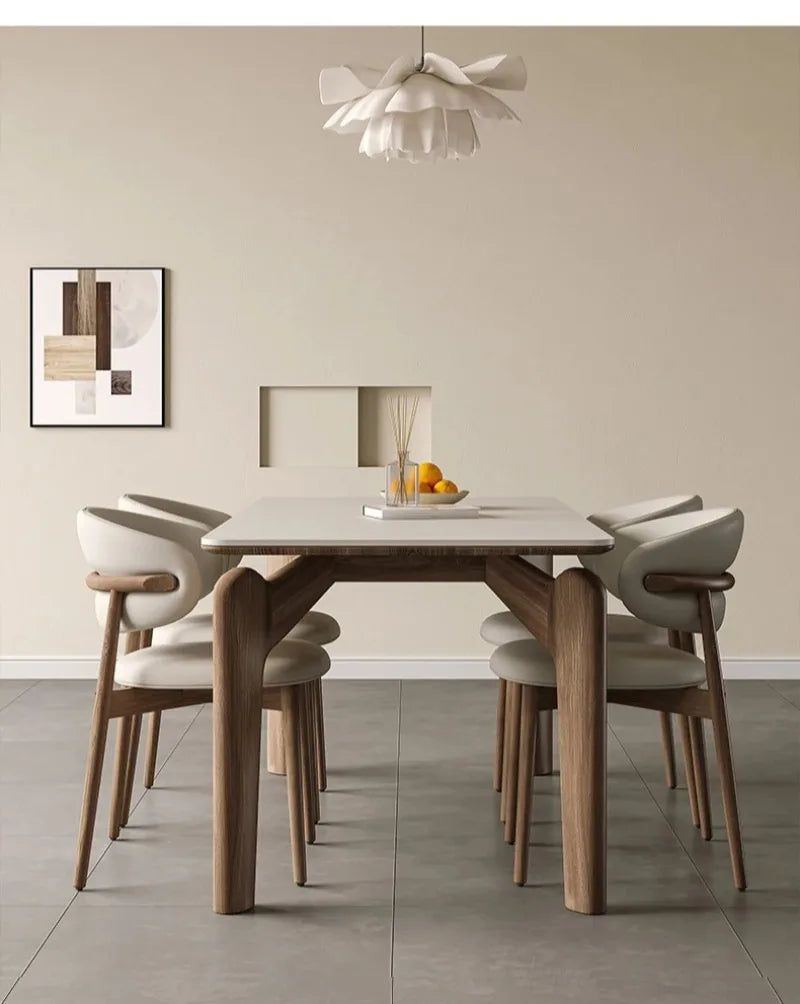 Dining Table Simple Home Modern Auxiliary Service Designer Meeting Marble Dining Table Low Square Large Mesa Plegables Furniture