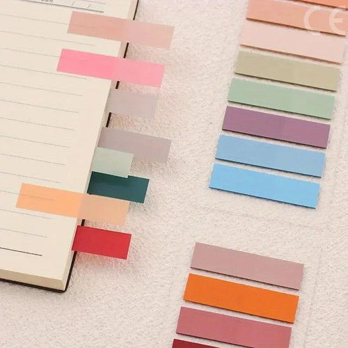 200 Sheets Morandi Color PET Index Tabs – Sticky Flags