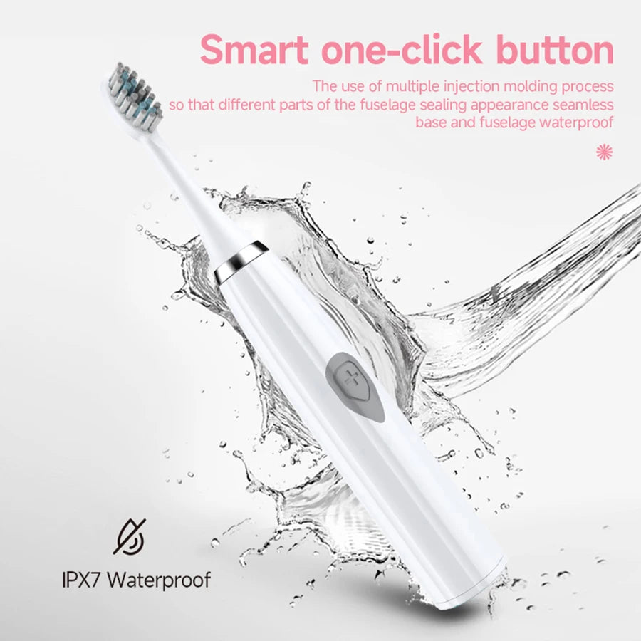 Electric Soft Bristle Toothbrush IPX6 Waterproof Portable Oral Care