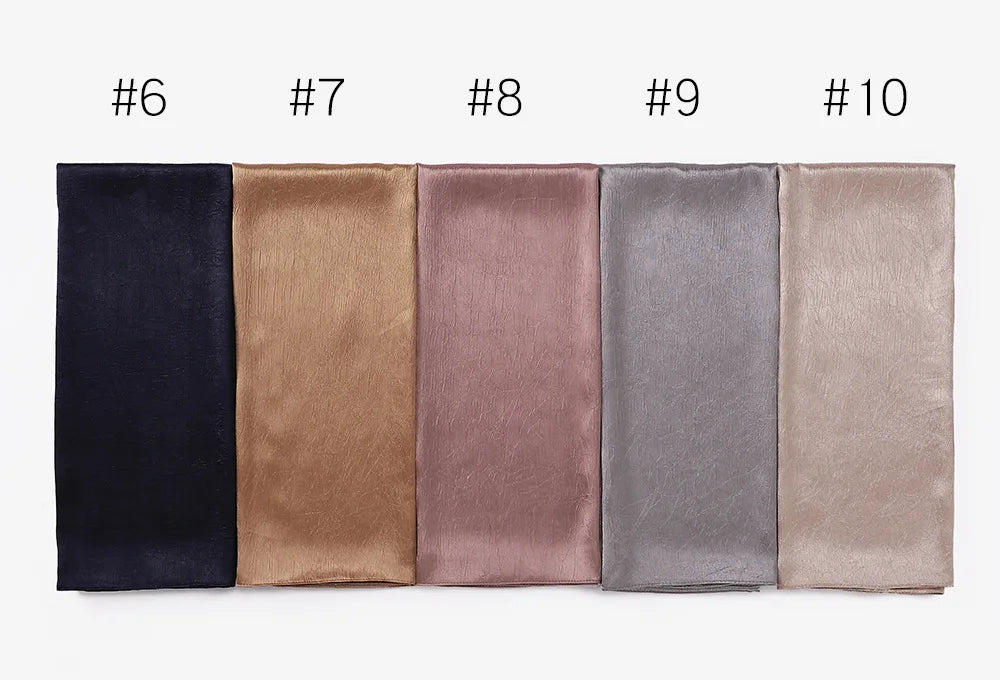 Chiffon Hijab Silk Scarf For Women Scarves Luxury Bandana Headband Headscarf Shawl Chic Muslim Woman Turban Hijabs
