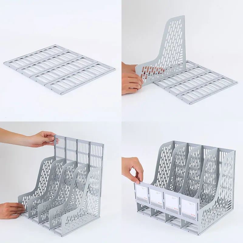 Thickened Quadruple File Rack – Office & Student Use