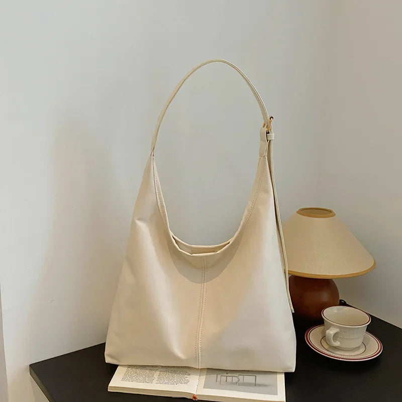 New Retro Women’s Tote Bag – Simple Large Shoulder Handbag