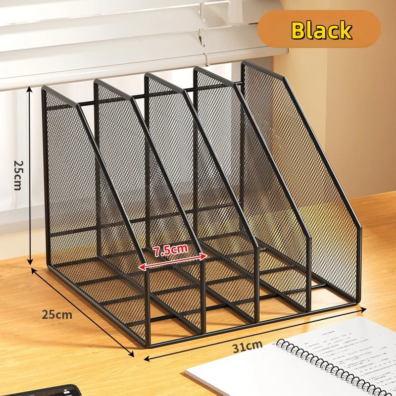 Metal Desk File Rack – Standing Organizer