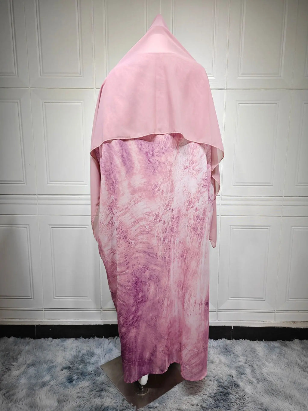 Women Muslim Abaya with Scarf Set DressRamadan Eid Print Cardigan Arab Long Robe Morocco Dubai Kaftan Islam Vestidos Jalabiya