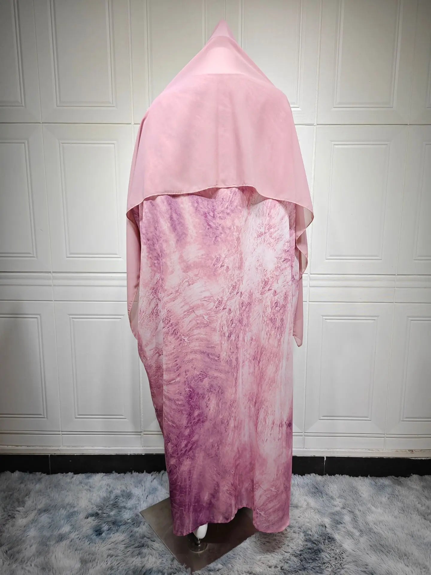 Women Muslim Abaya with Scarf Set DressRamadan Eid Print Cardigan Arab Long Robe Morocco Dubai Kaftan Islam Vestidos Jalabiya