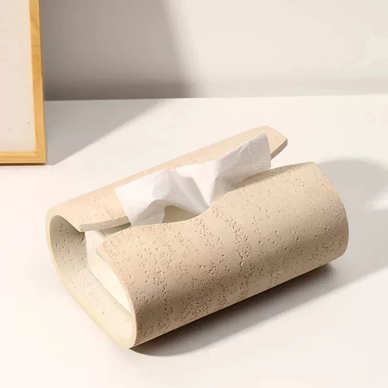 Vintage Cave Stone Resin Tissue Box – 1pc