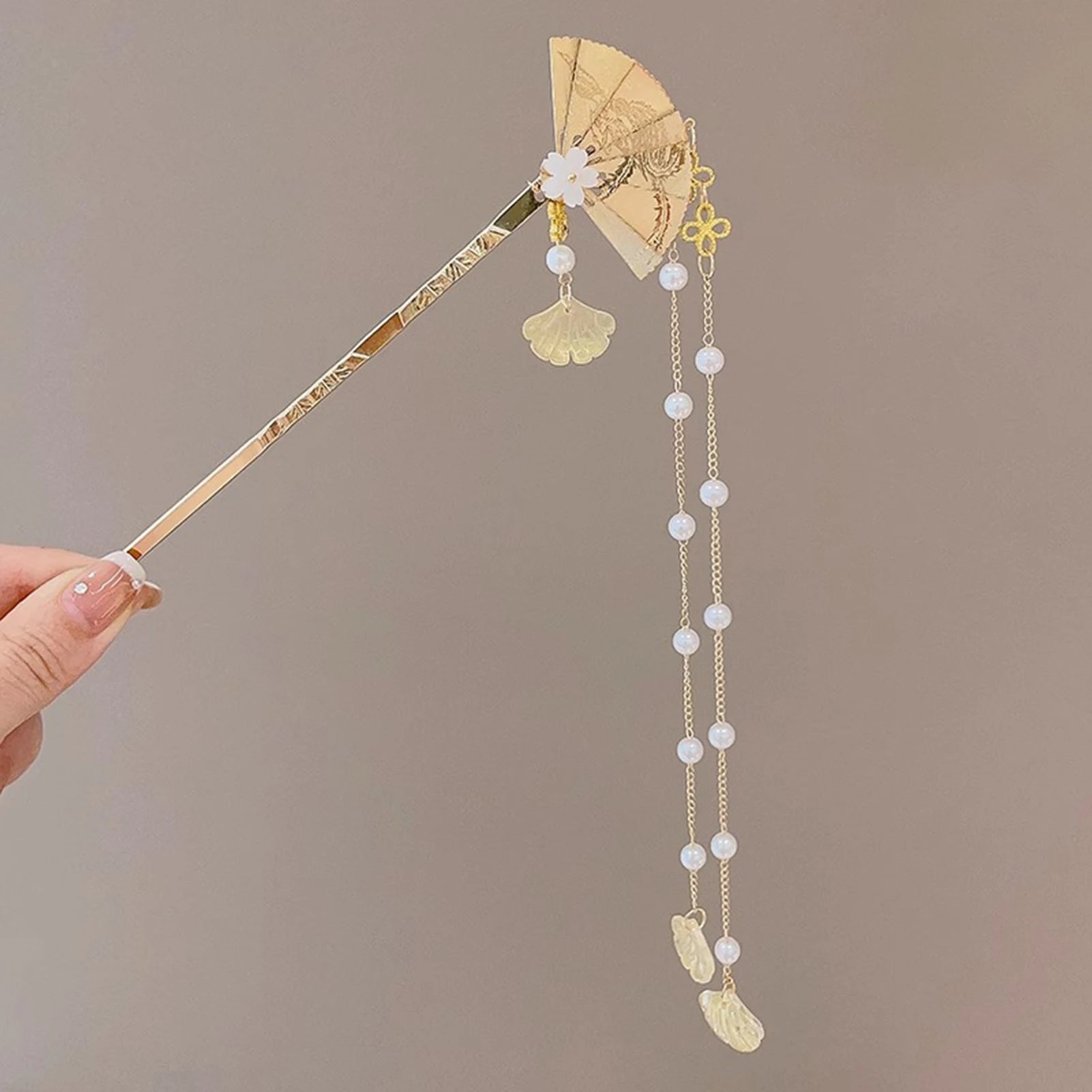 Elegant Chinese Style Hair Accessories Vintage Spring Flower Element Hairpins Light Luxury Tassel Hair Stick For Women Girls