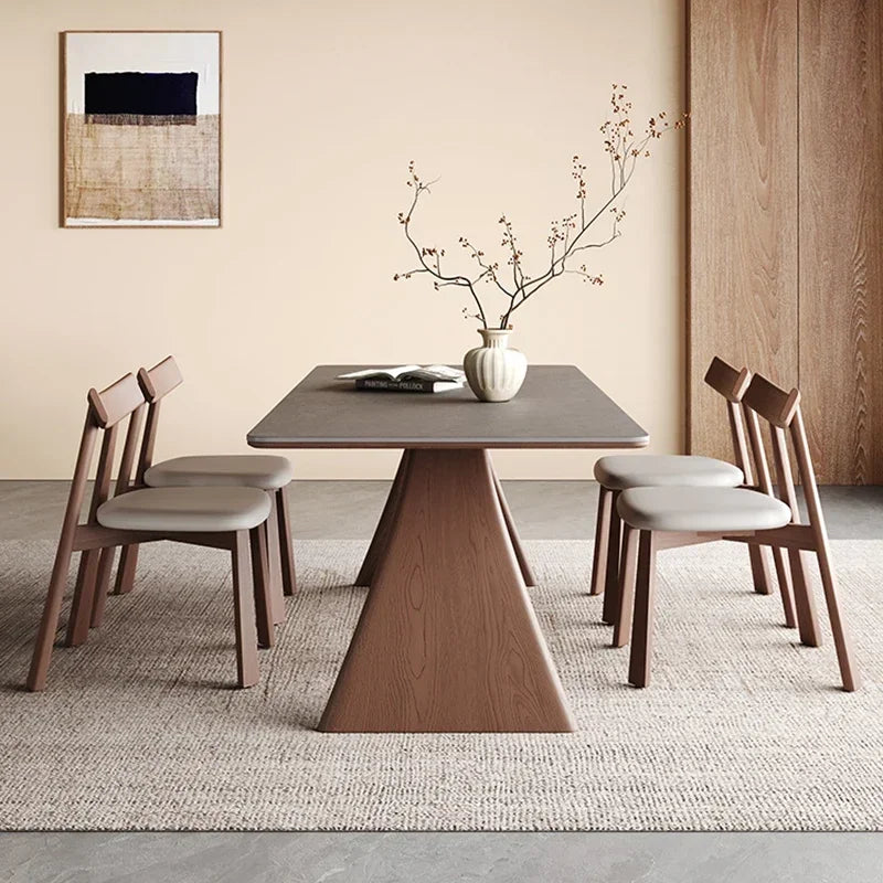 Wood Desk Dining Table Side Modern Nordic Balcony Dining Table Writing Office Designer Living Room Reception Mesa Home Furniture
