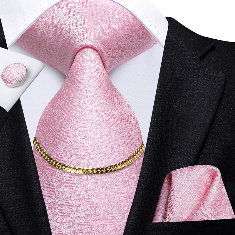 Men’s Black Plaid Silk Tie Set