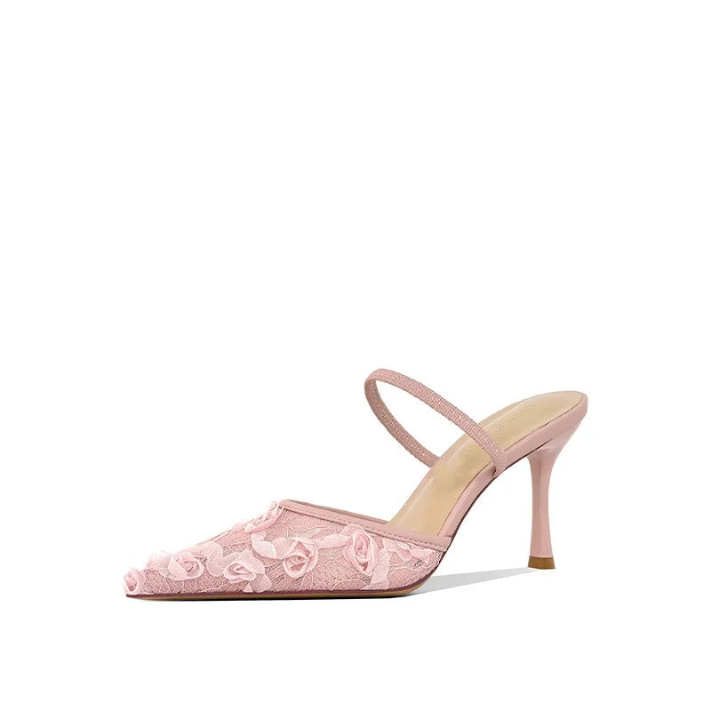 Women’s Lace Flower Stiletto Pumps