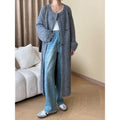 Casual Loose Fit Oversized Open Cardigan Sweater Long Asymmetrical Design Lazy Sle Outerwear Women's Faion Autumn Winter