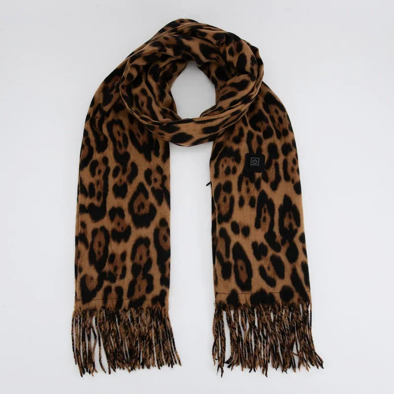 2025 USB Charging Electric Heated Scarf Rechargeable Adjustable Temperature Electric Winter Warmer Creative Unisex Warm Shawl