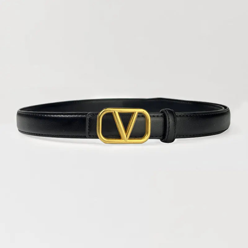 Classic ladies belt casual Joker ladies thin belt fashion personality with pants.