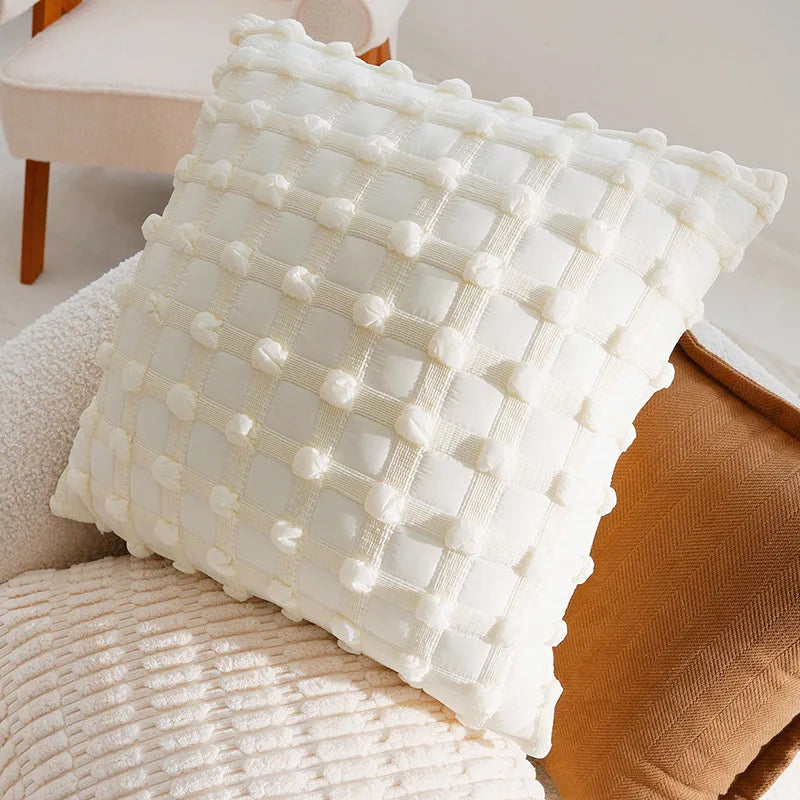 French Antique Nordic Brown Luxury Pillow Covers For Sofa Bed Cushion Elegant Home Decor High-End Soft Vintage Style