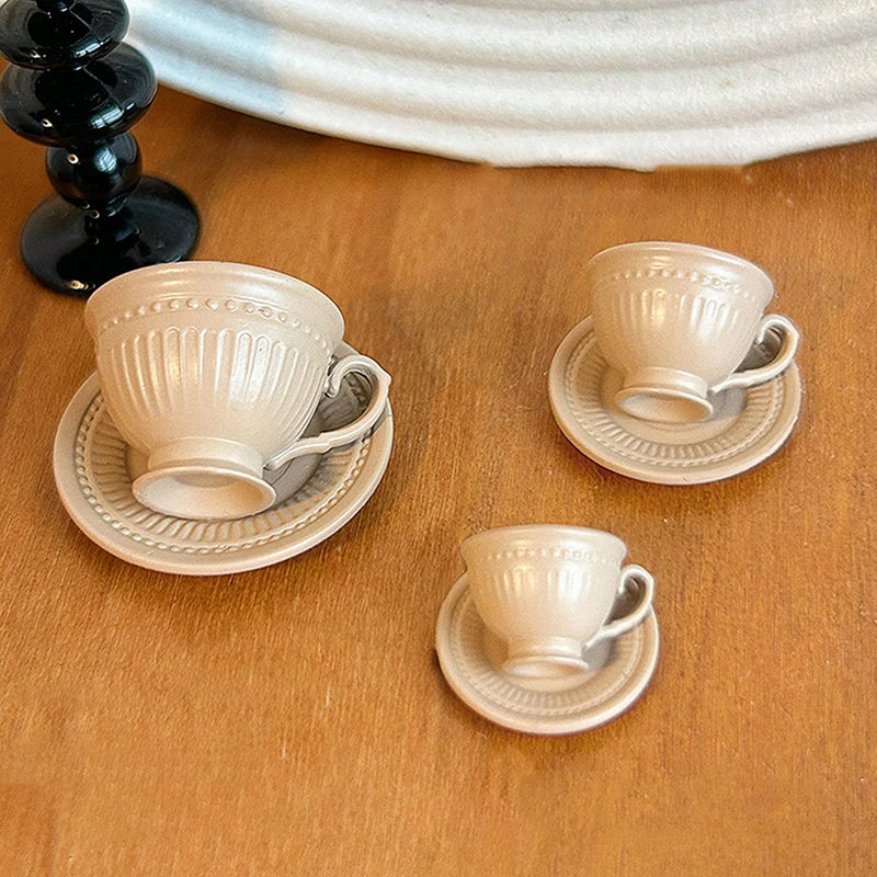 Miniature French Coffee Cup & Saucer Set