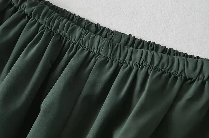 Women's Fashion Drawstring Both Sides Casual Elastic Waist Sports Pants High waist Loose Wide Leg Pants Trousers
