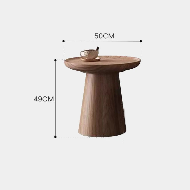 Italian Wood Coffee Table Modern Simple Clear Minimalist Designer Side Table Round Antique Mesas Bajas Lounge Suite Furniture