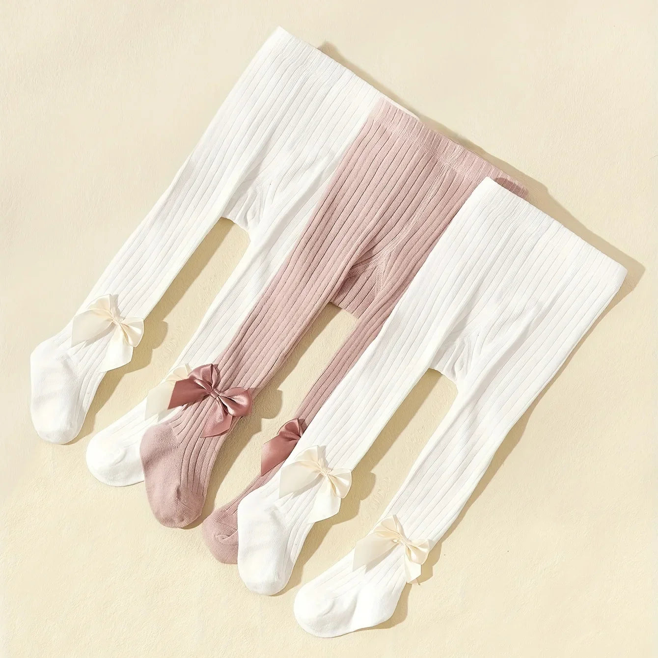 Kids Cotton Tights – Princess Bowknot Pantyhose for Girls