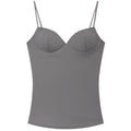 HXAO Sexy Women Corset Slip Top Summer Burgundy Tanks & Camis Elegant Sleeveless Backless Cup Top Spandex Nylon Bustier Camisole
