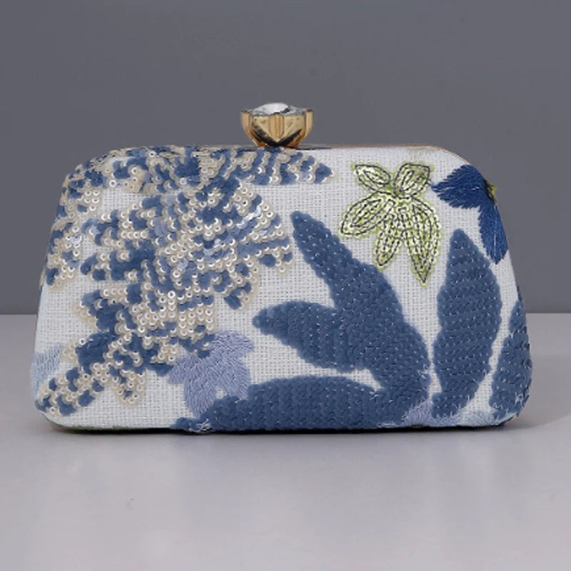 New Arrival Beaded Embroidery Evening Bag Chinese Style Clutch Bag Higt Quality Evening Crossbody Bag
