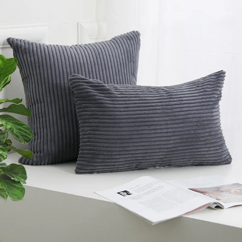 Corduroy Striped Cushion Cover 30x50/40/45/50/55/60cm Soft Comfortable Throw Pillow Case For Living Room Sofa Home Decoration