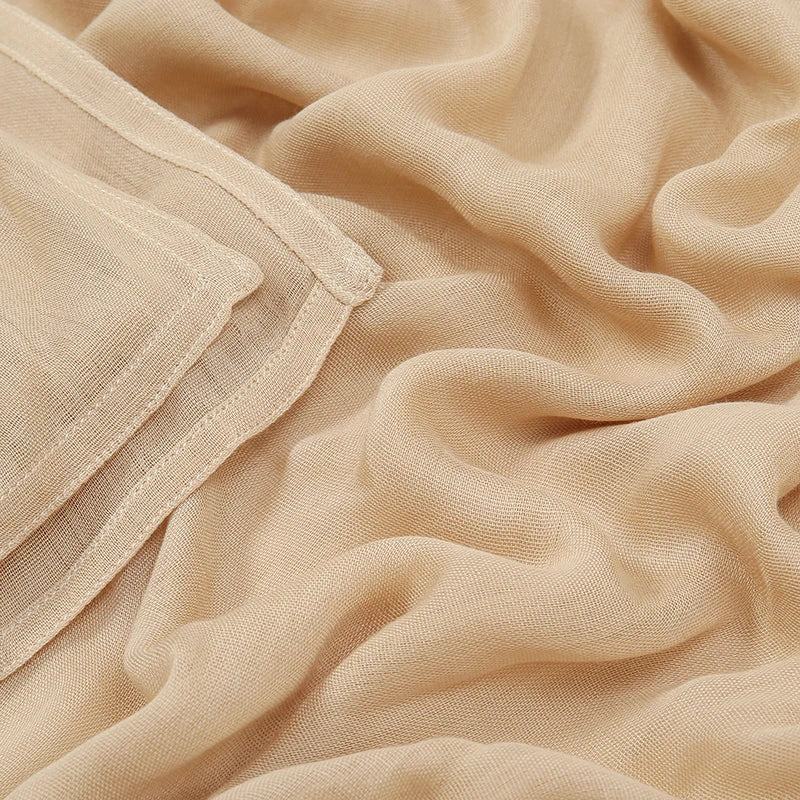 Cotton Rayon Modal Hijabs Scarf Solid Headscarf Wraps Big Size Plain Shawls Muslim Women Hijab Islamic Turban Headband 190*85cm